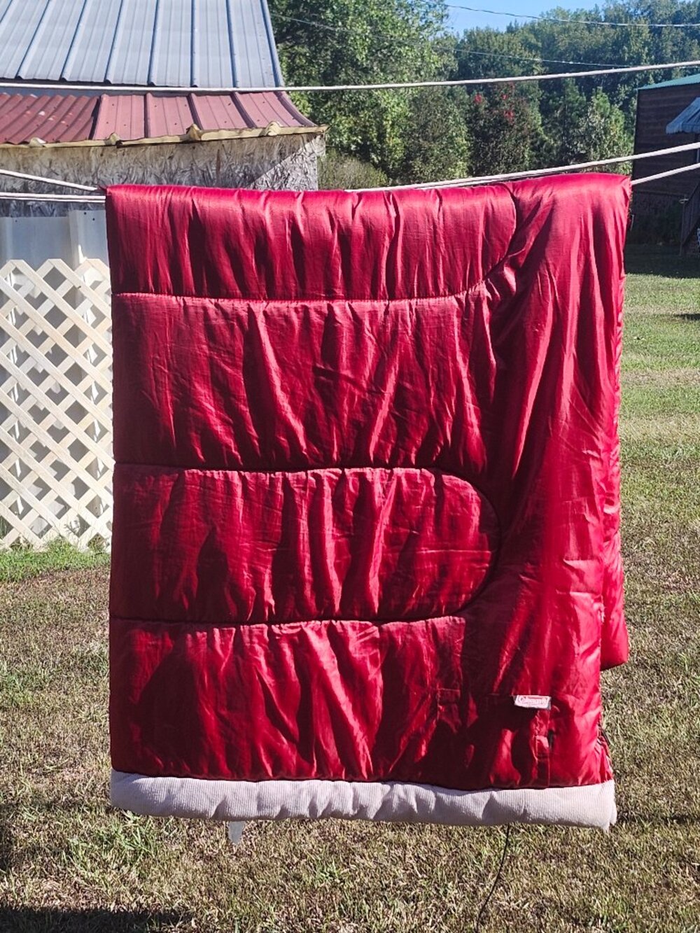 vintage coleman sleeping bag size 36 x 81